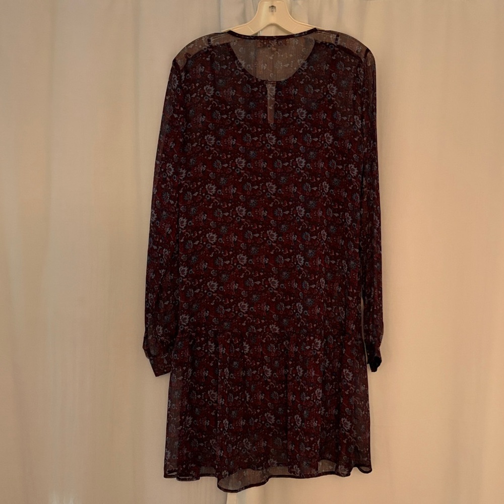 LOFT Women's Long Sleeve Floral‎ Mini Dress, size medium tall - Picture 6 of 7